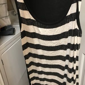 Maurices Sequined black and white tank